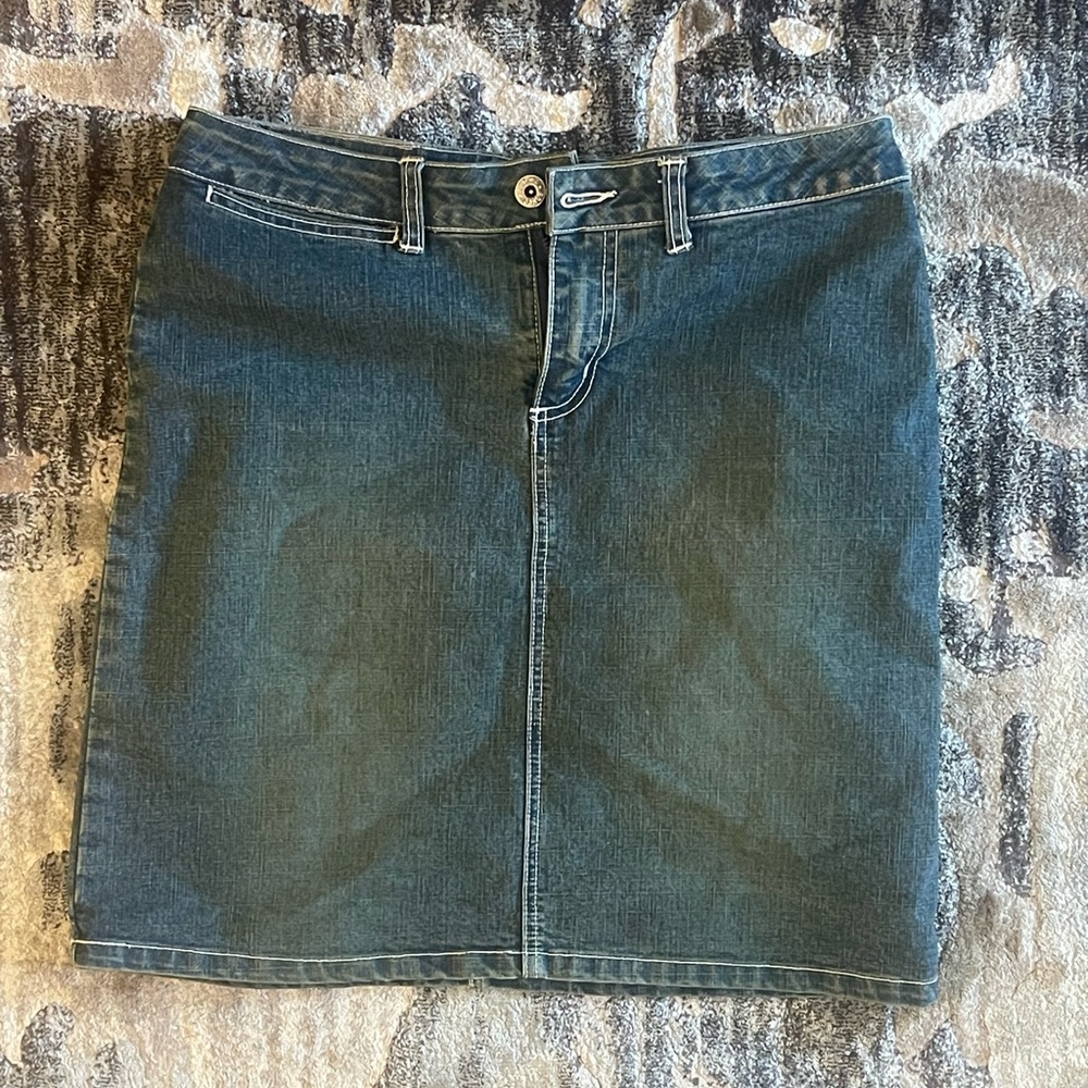y2k jean skirt